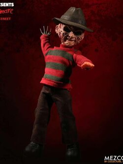 [พร้อมส่ง] "Mezco toyz 10"" : Living Dead Dolls Freddy Krueger with Sound (ELM street)