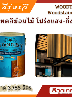 วูดเทค สีย้อมไม้ ชนิด กึ่งเงา ขนาด 3.785 ลิตร และ 0.9 ลิตร Woodtect Woodstain - Semi Gloss