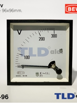 พาแนลมิเตอร์ แบบเข็ม ขนาด 300v ขนาด 96x96 mm. รุ่น BE-96 พร้อมอุปกรณ์ยึด Panel Meter ตัววัดความถี่ไฟฟ้า (Analog Frequency Panel Meter)