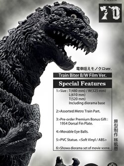 [สั่งจอง]Ezhobi : Omega Beast Godzilla (1954) Train Biter B/W Firm Ver