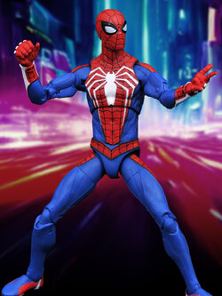 [พร้อมส่ง] Diamond select toys 7" : SPIDER MAN PS4 Advanced Suit [Reissue]