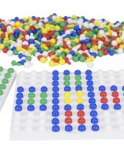 ชุดกระดานหมุดหลากสี พร้อมตัวหมุด 1,000 ตัว , คณิตศาสตร์ , ของเล่นเสริมพัฒนาการ , สื่อการสอน