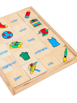 เรียนรู้คำศัพท์ ชุดของใช้นักเรียนจำนวน 40 ชิ้น , ของเล่น, ของเล่นเด็ก, จิ๊กซอว์, ตัวต่อ, ของเล่นไม้, ของเล่นเสริมพัฒนาการ