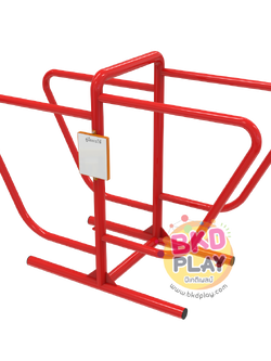 เครื่องออกกำลังกายกลางแจ้งผู้ใหญ่,บริหารแขน-หัวไหล่ (แบบบาร์ยกตัวคู่),ลานกีฬาอเนกประสงค์ ,สวนสาธารณะ ,เทศบาล ,หมู่บ้าน ,ผลิตในไทย ,สั่งทำตามสีที่ต้องการได้ ขนาด 70x165x120 ซม.