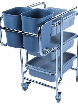 รถเข็นเคลียร์เศษอาหาร ขนาดใหญ่