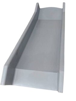 อะไหล่รางสไลเดอร์, รางเดี่ยวสีเทา ความสูง 80-90ซม. กว้าง60ยาว200 ซม., รางสไลเดอร์ ,พลาสติกหนาอย่างดี ,อะไหล่กระดานลื่นพลาสติก, อะไหล่สนามเด็กเล่น,พร้อมส่ง