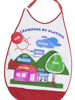 ผ้ากันเปื้อนสอนภาษาชุดเล่นได้ความรู้ 12 ชิ้น MN (ภาษาอังกฤษ) , ผ้ากันเปื้อน, คำศัพท์ ,ของเล่นเสริมพัฒนาการ, ของเล่นเด็กอนุบาล, สื่อการสอน