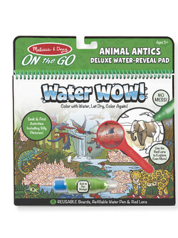 ระบายสีด้วยน้ำสัตว์ รุ่นดีลักซ์ พร้อมแว่นหาภาพที่ซ่อนอยู่ Water Wow! Animal Antics Deluxe Water-Reveal Pad - On the Go Travel Activity รีวิวดีใน Amazon USA หาภาพที่ซ่อนอยู่ด้วยแว่นขยาย ของเล่น มาลิซ่า 3 - 6 ขวบ