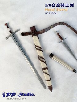 [สั่งจอง] PP STUDIO P1004/P1006/P1007 1/6 Medieval Alloy Long and Short Sword Set
