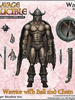 [พร้อมส่ง] Savage crucible 6.5-7 inches scale-13 - Frazetta's Warrior with Ball and Chain