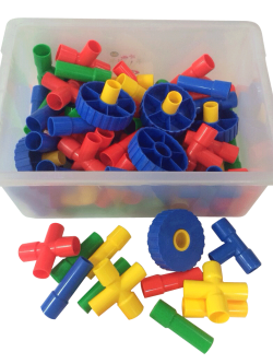ตัวต่อรูปท่อ130 ชิ้น ,ตัวต่อท่อ ของเล่นเสริมพัฒนาการ, ของเล่นเด็กอนุบาล, สื่อการสอนเด็กอนุบาล