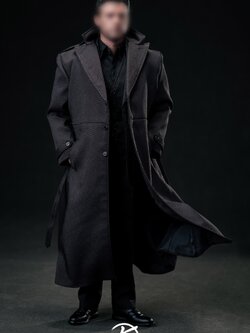 [สั่งจอง] Kento Studio K006 1/6 : Black coat set with body