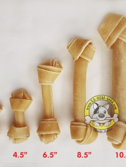 กระดูกผูกสีธรรมชาติ 2.5-10.5 นิ้ว สีธรรมชาติ 3 kg ราคาส่ง