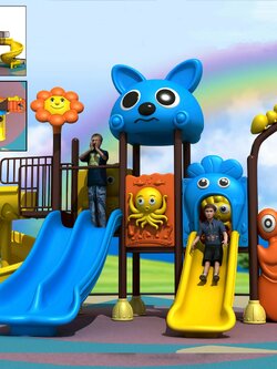 เครื่องเล่นสนามกลางแจ้ง ในร่ม, ชุด ผจญภัยกับผองสัตว์ ,กระดานลื่น, ของเล่น,ครุภัณฑ์สนามเด็กเล่น, สพฐ,โครงการโรงเรียนประชารัฐ playground,สไลเดอร์,ของเล่นเสริมพัฒนาการ,เครื่องเล่นสนาม, สนามเด็กเล่น