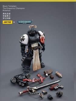 [พร้อมส่ง]Joytoy 1/18 [Reissue]- JT7585 : Black Templars The Emperors Champion Rolantus