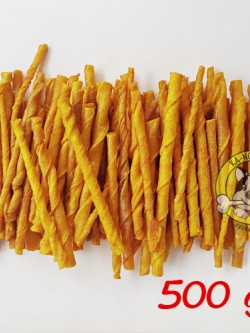 สติ๊กหนังเกลียวขัดฟัน ชุบรสไก่ 500g