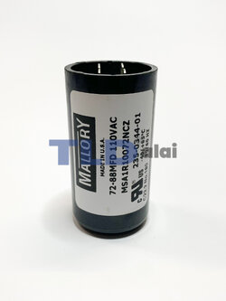 คาปาซิเตอร์สตาร์ท 72-88uf 110v ใช้กับ ปั๊มน้ำบาดาล, ปั๊มซัมเมอร์ส(ซัมเมิส), Franklin , คาปาซิเตอร์, START CAPACITOR ยี่ห้อ Mallory