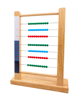 กรอบลูกปัดใหญ่ (ลูกคิดนับเลข หลักล้าน), ของเล่นไม้, ของเล่นเสริมพัฒนาการ, ของเล่นเด็กอนุบาล, สื่อการสอนเด็กอนุบาล,มอนเตสซอรี่ ,montessori, สื่อการสอนประถม