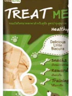 ขนมฝึกสุนัข Treat Me สูตร Healthy กลิ่นไก่ ถุงสีเขียว By Pet2Go 1 ซอง