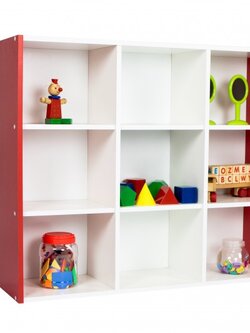 ชั้นวางไม้เด็ก 9 ช่อง , เฟอร์นิเจอร์ , เฟอร์นิเจอร์ไม้ , เฟอร์นิเจอร์เด็ก ,ชั้นวางหนังสือ , ชั้นไม้