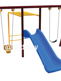 ชิงช้า+บาร์โหน+สไลเดอร์ 80 เครื่อเล่นสนามเหล็ก เครื่องเล่นสนามกลางแจ้ง ของเล่นสั่งผลิต 10-20 วัน