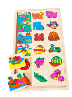 เกมจำแนกชิ้นส่วนของภาพ , ของเล่นไม้, ของเล่นเสริมพัฒนาการ, ของเล่นเด็กอนุบาล, สื่อการสอนเด็กอนุบาล วัสดุและสี ปลอดภัยต่อเด็ก มีมาตรฐาน มอก. ตามที่ สพฐ. กำหนด