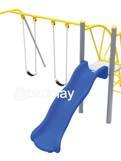 ชิงช้า+สไลเดอร์ 120 เครื่อเล่นสนามเหล็ก เครื่องเล่นสนามกลางแจ้ง ของเล่นสั่งผลิต 10-20 วัน