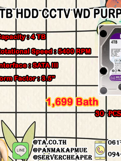 HDD WD PURPLE 4TB WD PURPLE