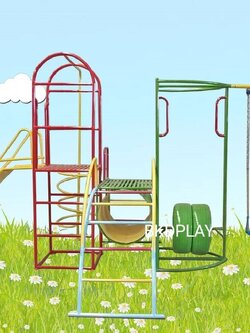 เครื่องเล่นสนามกลางแจ้ง ชุดรวมสไลเดอร์ชิงช้าบาร์โหนยางรถ , ประกอบด้วยสไลเดอร์ชิงช้าปีนป่ายบาร์โหน,ครุภัณฑ์สนามเด็กเล่น, สพฐ,โครงการโรงเรียนประชารัฐ