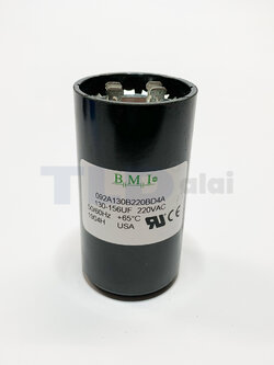 คาปาซิเตอร์สตาร์ท 130-156uf 220v ใช้กับ ปั๊มน้ำบาดาล, ปั๊มซัมเมอร์ส(ซัมเมิส), Franklin , คาปาซิเตอร์, START CAPACITOR ยี่ห้อ BMI