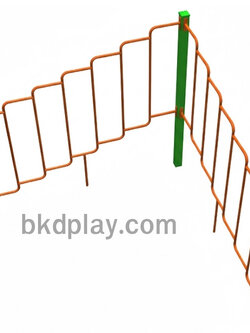 บาร์ปีนป่ายหน้าผา 2 ด้าน เครื่องเล่นสนาม กลางแจ้ง เหล็ก ,บาร์โหน ตั้งพื้น , ของเล่น สั่งทำ 10-20 วัน ขนาด 200x200x200 ซม.
