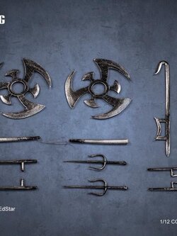 [พร้อมส่ง ]EdStar ESS-003G1/12 Undead Ninja นินจาไร้หน้าพันธุ์อมตะ: เฉพาะ ยุทโธปกรณ์เสริม