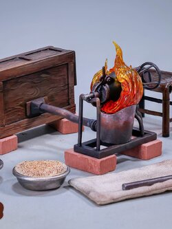 [สั่งจอง] Roadside Stall Studio CJ002 1/12 : Childhood Memories Fried Popcorn Scene Set