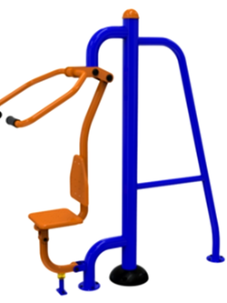 เครื่องออกกำลังกาย กลางแจ้ง ชุดอุปกรณ์บริหารแขน-หัวไหล่-หน้าอก (แบบดึงยกตัว) ลานกีฬา อเนกประสงค์ สนามกีฬา สั่งผลิตตามสีที่ต้องการได้ ขนาด 80 x 120 x 190 ซม.