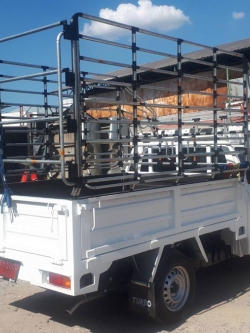 กระบะพื้นเรียบเปิด 3 ด้าน โตโยต้า รีโว่+คอกสูง 130 ซม.