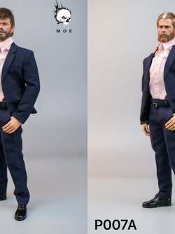 [สั่งจอง]MOETOYS P007A/B/C 1/6 : Mens Head Sculpt & Narrow Shoulder Suit
