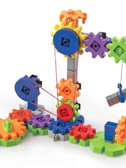 ชุดตัวต่อเครื่องยนต์เกียร์เคลื่อนที่, ชุดตัวต่อวิทยาศาสตร์, ตัวต่อฟันเฟืองหมุนได้, สื่อการสอนประถม พร้อมส่ง