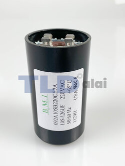 คาปาซิเตอร์สตาร์ท 105-126uf 250v ใช้กับ ปั๊มน้ำบาดาล, ปั๊มซัมเมอร์ส(ซัมเมิส), Franklin , คาปาซิเตอร์, START CAPACITOR ยี่ห้อ BMI