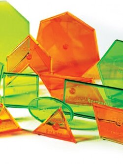 ชุดวาดรูปร่างเรขาคณิต 17 แบบ , รูปทรง , คณิตศาสตร์ ,วัสดุพลาสติก , ของเล่นเสริมพัฒนาการ,สื่อการสอน