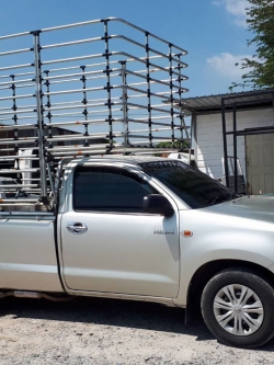 กระบะสแตนเลส โตโยต้า วีโก้ ทำสีพร้อมติดตั้ง+คอกสูง 170 ซม.หัวเต็มครับ