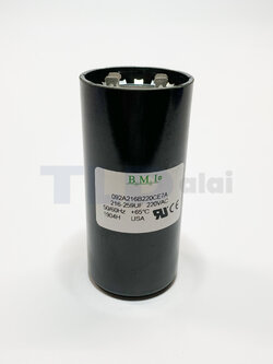 คาปาซิเตอร์สตาร์ท 216-259uf 220v ใช้กับ ปั๊มน้ำบาดาล, ปั๊มซัมเมอร์ส(ซัมเมิส), Franklin , คาปาซิเตอร์, START CAPACITOR ยี่ห้อ BMI