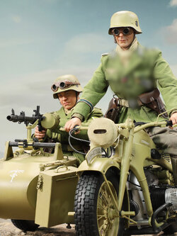 [สั่งจอง]DID 1/6 : WWII Motorcycle with Sidecar