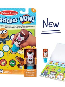 สมุดกิจกรรม ตัวปั้มสติกเกอร์ WOW! ตีมสุนัข พร้อมสติกเกอร์ 300 ดวงActivity Pad & Sticker Stamper Dog,Melissa & Doug, ของเล่นเสริมพัฒนาการ, ของเล่น