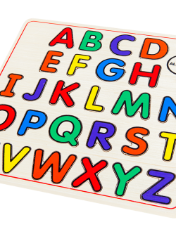 กระดานฉลุ A-Z, ของเล่นไม้, ของเล่นเสริมพัฒนาการ, ของเล่นเด็กอนุบาล, สื่อการสอนเด็กอนุบาล