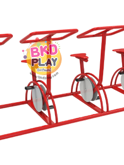 เครื่องออกกำลังกายกลางแจ้งผู้ใหญ่,จักรยานปั่นเบา 4 ที่ ,ลานกีฬาอเนกประสงค์ ,สวนสาธารณะ ,เทศบาล ,หมู่บ้าน ,ผลิตในไทย ,สั่งทำตามสีที่ต้องการได้