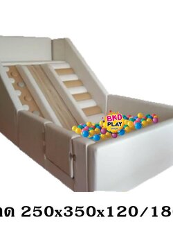 บ้านบอลโครงไม้ ชุดL บ้านบอลเด็กพร้อมปีนป่ายผจญภัย แถมลูกบอล2600 ลูก, บ่อบอลนุ่ม, ,เบาะหนังนุ่มนิ่ม softplay, indoor playground kidszone ,สวนสนุกในร่ม ,รับสั่งทำบ่อบอล ผลิตห้องบอลเด็ก ตามขนาด