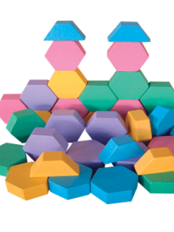 บล็อกสร้างสรรค์หกเหลี่ยม30 ชิ้น , ของเล่น, ของเล่นเด็ก, จิ๊กซอว์, ตัวต่อ, ของเล่นไม้, ของเล่นเสริมพัฒนาการ, ของเล่นเด็กอนุบาล, สื่อการสอนเด็กอนุบาล