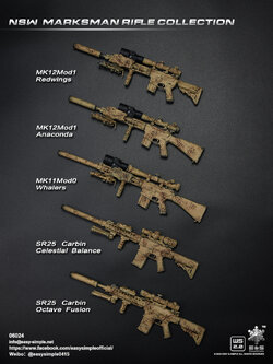 [สั่งจอง] Easy&Simple ES06024 1/6 Scale : NSW Marksman Rifle Collection