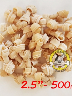 กระดูกผูกจิ๋ว สีธรรมชาติ ขนาด 2.5 นิ้ว 500g