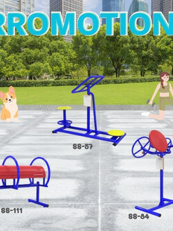 ชุดเครื่องออกกำลังกายกลางแจ้ง 5 รายการ โปรโมชั่น 99,800 บาท สนามกีฬา, เครื่องออกกำลังกายผู้ใหญ่, เครื่องออกกำลังกายสวนสาธารณะ หมู่บ้าน,Exercise equipment outdoor , OutdoorPlayground